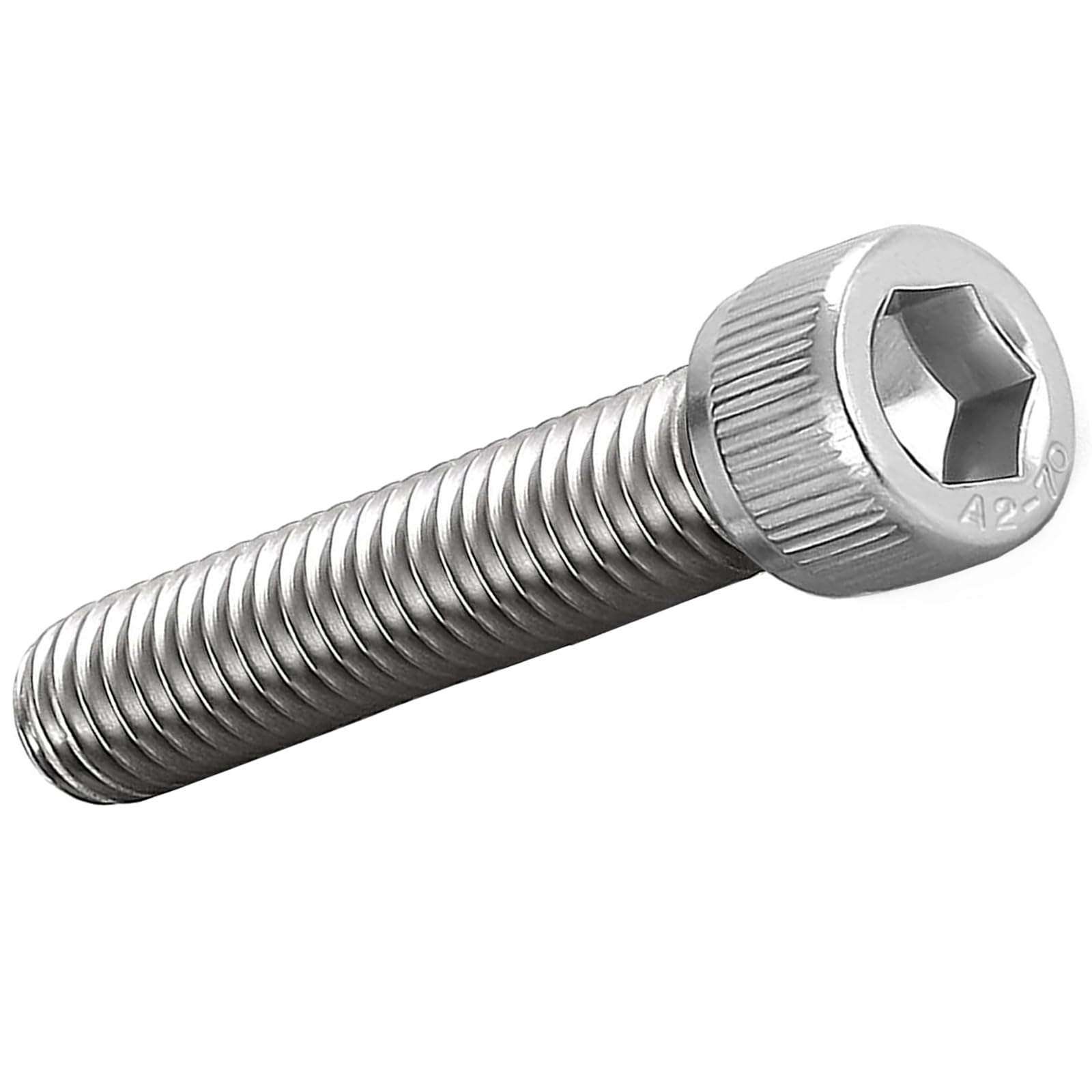 AMLOOPH M5 Screws, M5 X 60mm Allen Socket Head Cap Screws/Bolts - 5mm Diameter Fully Threaded M5 Bolts 60mm A2 Stainless Steel Long Hex Socket Bolt Coarse (Pack Of 10） — image 1