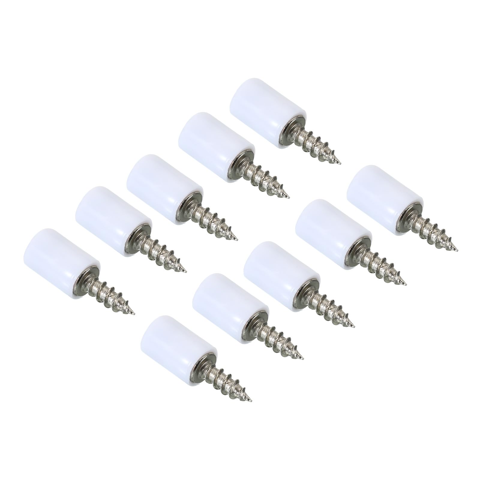 PATIKIL Shelf Support Pegs, 30 Pcs Shelf Support Pins Nails 7.5mm with White Non-Slip Cover Non-Punching Clapboard Holder for Wood Glass Cabinet Bookcase Cupboard Closet Shelves Support