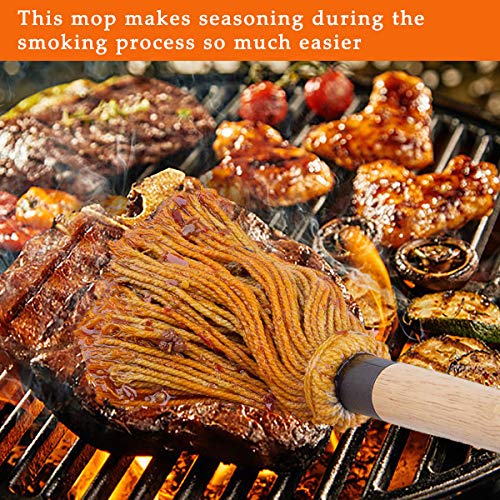 Basting Mop Bbq Mopping Brush, 18 Inch Large Grill Handle Barbecue Mop