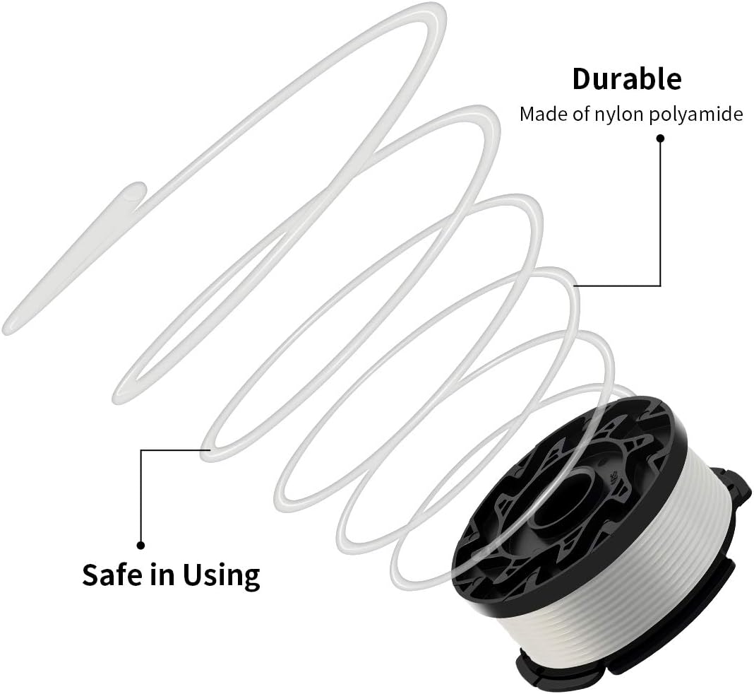 Weed Eater Spool Compatible with Black+Decker AF-100, 30 Feet/0.065 Inch Line String Trimmer Generic Autofeed System Replacement Spool (6 Spool, 1 Cap, 1 Spring) : Garden & Outdoor
