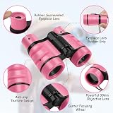 OSDUE Kids Telescope 4x30 Binoculars Pink Outdoor Educational Gift 3-12 view 3