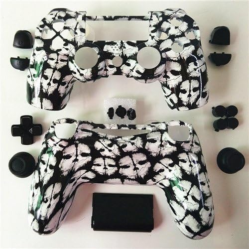 Amazon Com Wps Hydro Dipped White Ghosts Replacement Designer Housing Shell And Full Button Set For Ps4 Controller Home Audio Theater