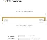 Goldenwarm 30Pack Brass Cupboard Handles Gold Drawer Pulls 458mm Center view 3