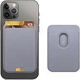 iLodn Magnetic Wallet Compatible with MagSafe for iPhone 17 16 15 14 13 12 Pro Max Air Plus Model, Mag 3 Safe Card Holder Stick on Accessories for Cell Phone & Case, Lavender