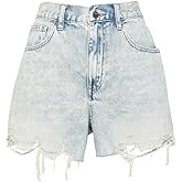 SperLucky Jeans for Women High Waisted Stretchy Short Jeans Loose Leg Denim Short Pants