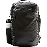 COR Surf Travel Backpack Carry On Backpack for Airplanes - Island Hopper 2.0 Travel Backpack with Clamshell Design - 28: Black with Black Zipper