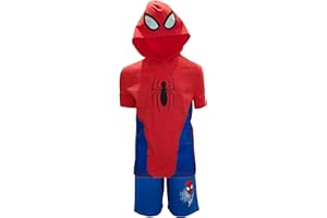 Marvel Avengers Superheroes Miles Morales Black Panther Boys Short Sleeve Hoodie T-Shirt & Shorts Athleisure Short Set