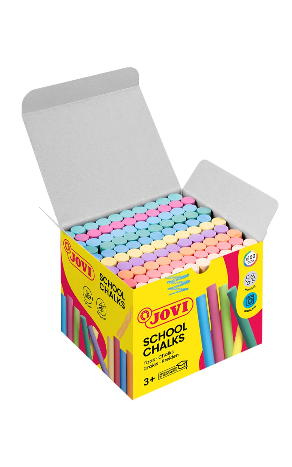 Jovi 152692 - CLASSCOLOR Chalk, Assorted Colours - Set of 100 Units
