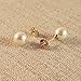 Bridesmaid Gifts & Gift Sets - Classy Round Pearl Earrings (8mm), Set of 2