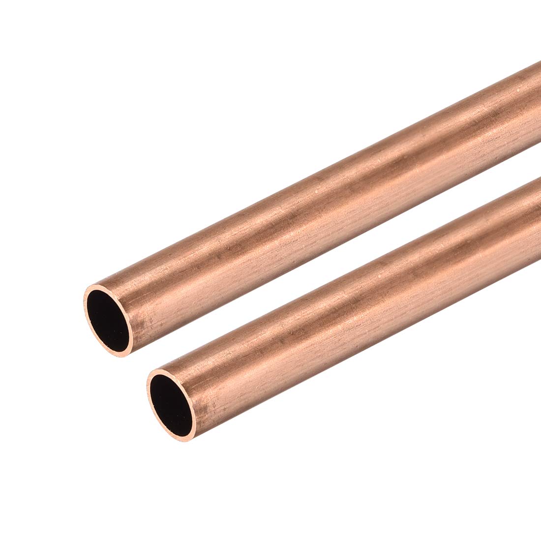 sourcing map Copper Round Tube, 7mm OD 0.5mm Wall Thickness 300mm Long Straight Pipe Tubing 2 Pcs