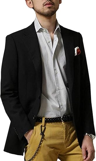 Amazon Co Jp Umiss ブレザーメンズブレザークラシックスタイル2ボタンスーツセパレートジャケット 服 ファッション小物