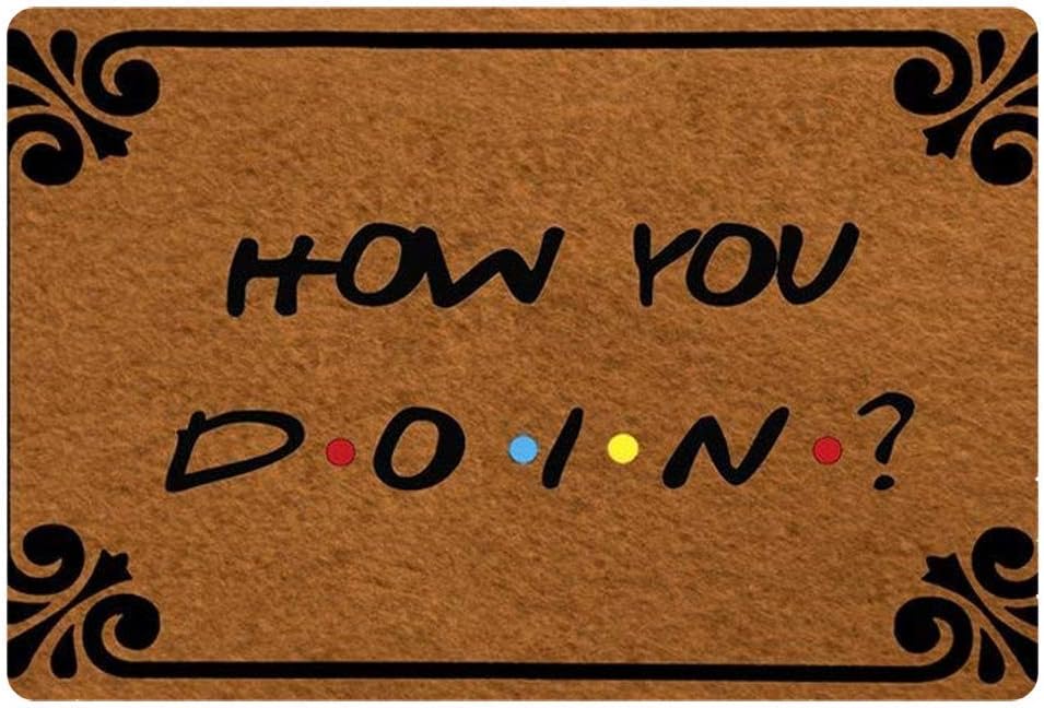 Area Entrance Doormat How You Doin Door Mats Non Slip Indoor/Outdoor Lightweight Brown Front Mat Funny Doormats