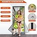 WENFENG Magnetic Screen Door, Heavy Duty Bug Screen Door with Full Frame Velcro Fits Door Size Up to 34 x 82 inch Max - Black