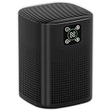 Air Purifiers for pets- Honeyuan H13 HEPA Air Purifier for home, Large Room, Coverage of 1095 sqft, Air purifiers with 360°Air Intake, 3 Fan Speeds, 3-Stage Filtration, 24db Sleep Mode, Black