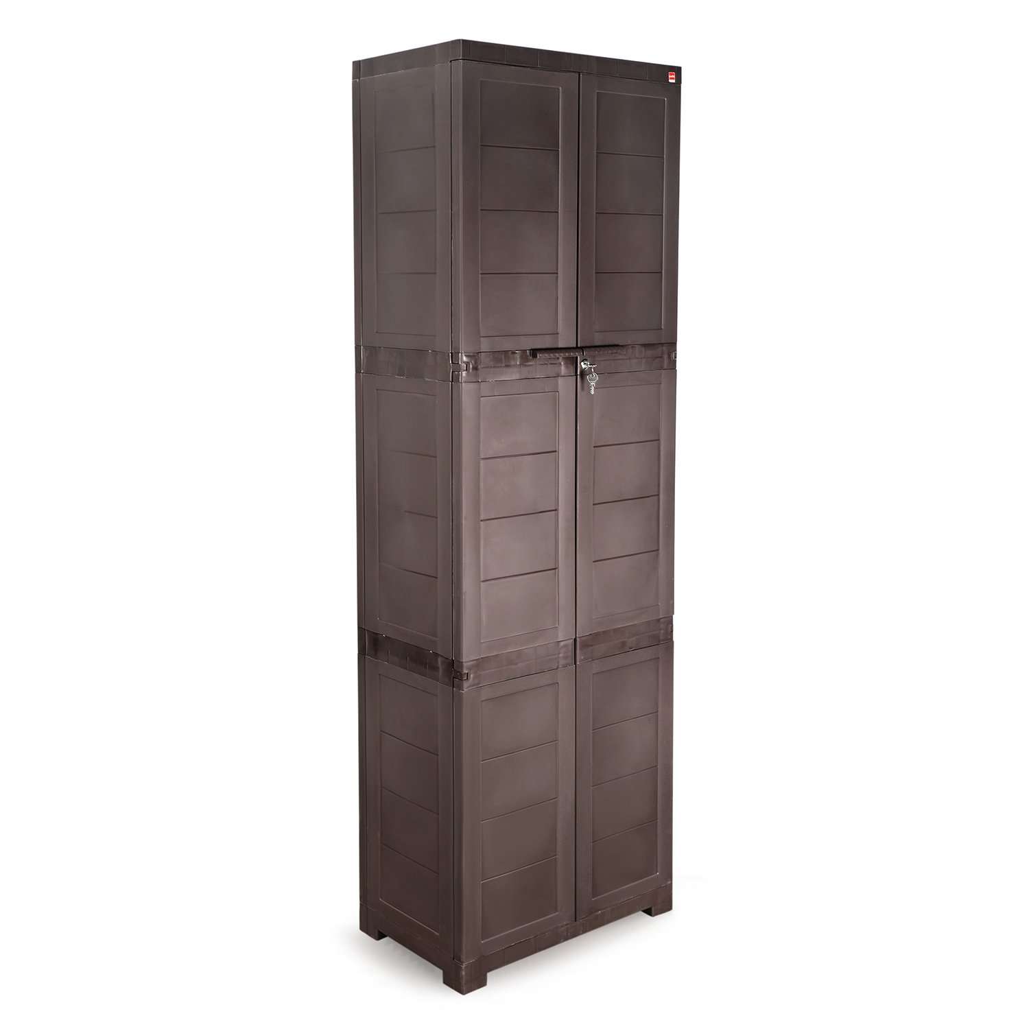 Cello Novelty Large Plastic Cupboard with Lock(Ice Brown) Amazon.in