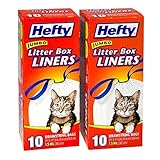 20ct Hefty Jumbo Litter Box Liners with Drawstrings Bags Cats Thick XL Large
