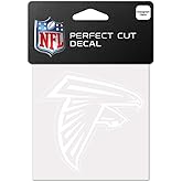 NFL Atlanta Falcons 4x4 Perfect Cut White Decal, One Size, Team Color