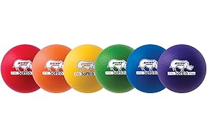 Champion Sports RS65SET Special Rhino Skin Foam Ball Set, Blue, Green, Orange, Purple, Red, Yellow, 6"