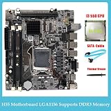 FUNYEE H55 Motherboard LGA1156 + I3 550 CPU DDR3 SATA Cable Thermal Grease view 4