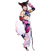 Micotaku Street Fighter Officially Licensed Women's Classic Juri Cosplay Costume Juri Nostalgia Costume Deluxe Fullset