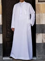 HOMELEX Men's Muslim Clothes Thobe Middle East