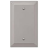 Step Design Blank Wall Plate - Satin Nickel
