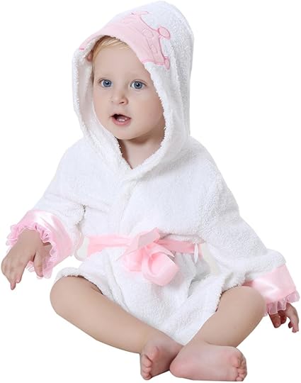 Serviettes De Bain Pour Bebe A Capuchon Garcons Filles Peignoir Avec Des Animaux Conception 0 24 Mois Couronne Rose Amazon Fr Bebes Puericulture