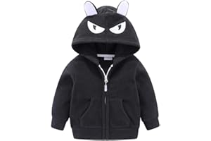 Mud Kingdom Fleece Hoodies Jacket for Boys Girls Full Zipper Long Sleeve Happy Halloween