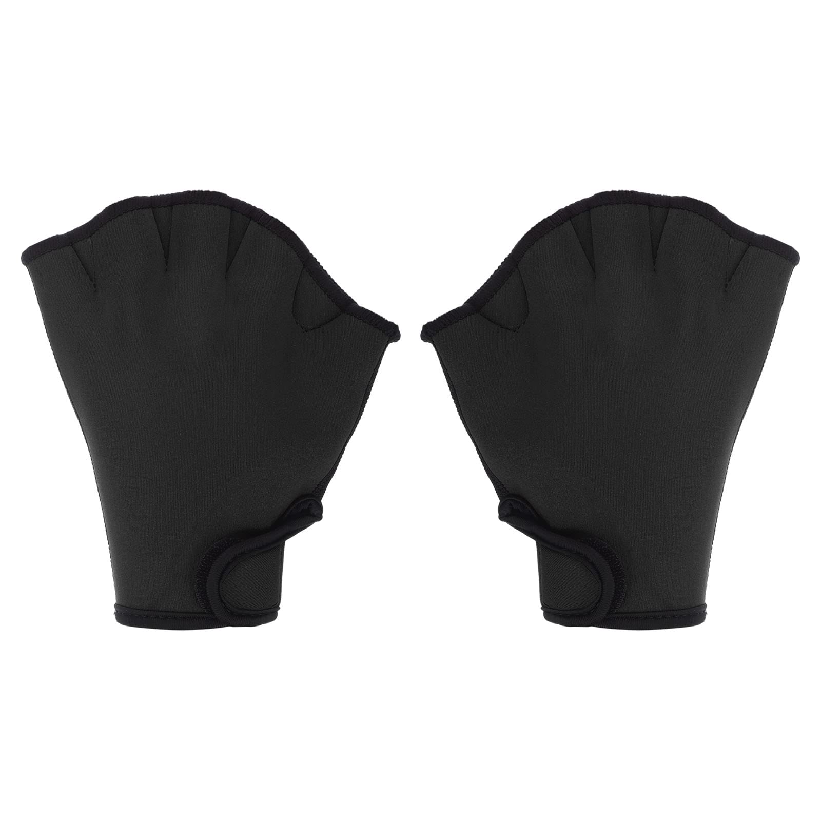 PATIKIL Webbed Swim Gloves, Unisex Swimming Resistance Gloves Water Resistance Training Accessories for Swimming and Diving, L, Black
