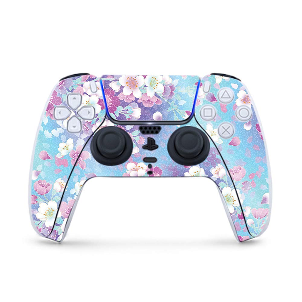MightySkins Glossy Glitter Gaming Skin for PS5 / PlayStation 5 Controller - in Bloom | Durable High-Gloss Glitter Finish | Easy to Apply and Change Style | Made in The USA