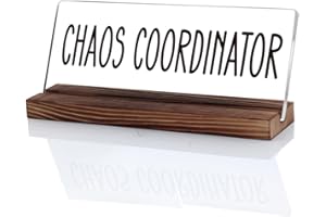 OCCdesign Chaos Coordinator Funny Office Decor Sign Gifts for Boss Manager Leader Coworker Friends, Coworker Leaving Gifts Thank You Gifts for Women Men Wedding Planner Home Office Desk Accessories