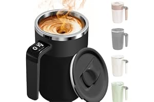 Automatic Stirring Coffee Mug,400 ML Smart Self-Stirring Mug with Temperature Display,Electric Mixing Cup with Magnetic Stirr