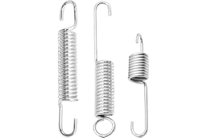 CADUFUELLY 0.5" Universal Rear Kickstand Spring, Metal Kickstand Kick Side Stand Spring, Motorcycle Motorbike Silver Kickstan