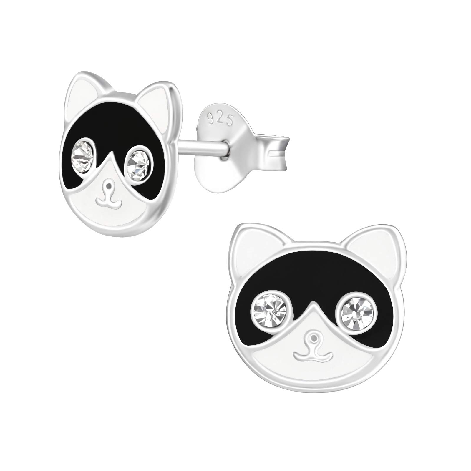 925 Sterling Silver Cat Stud Earrings for Women & Girls – Gift-Ready Jewellery by The Rose & Silver Company