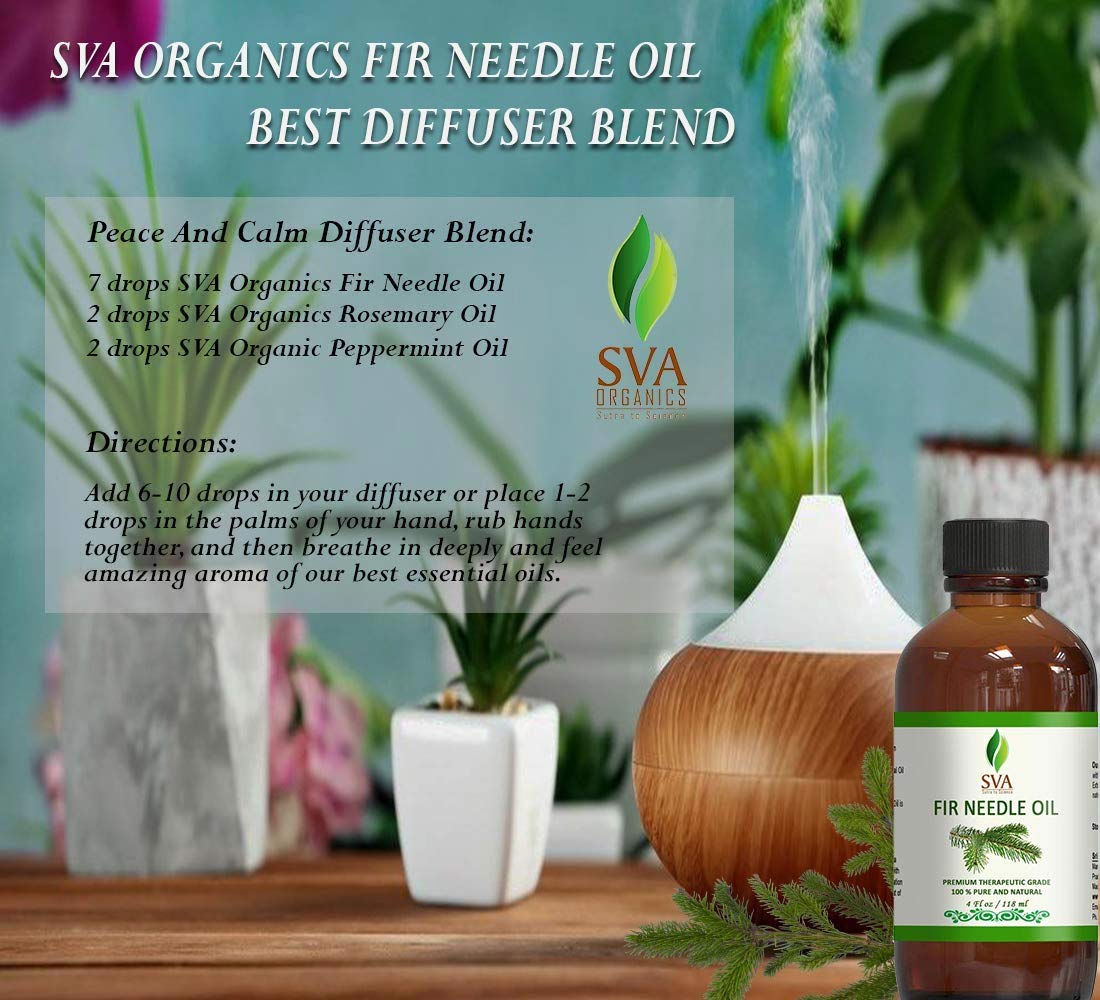 SVA ORGANICS 100% PURE SIBERIAN FIR NEEDLE ESSENTIAL OIL 4 OZ (118 ML) THERAPEUTIC GRADE: Beauty