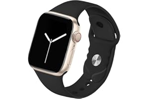 LANGXIAN Premium Silicone Compatible with Apple Watch Band 45mm 44mm 42mm 41mm 40mm 38mm, Sport Women Men Strap for iWatch Series 8 SE 7 6 5 4 3 2 1