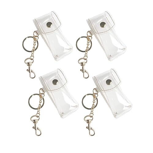 DGQ Clip-on Sleeve Chapstick Pouch Keychain Lipstick Holder Pcs