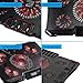 Mystery Gaming Laptop Ultrabook Cooler Cooling Stand Cooling Pad-Fits up to 17'' & Smaller Laptops Ultrabooks Notebooks - Strong Durable ABS & Metal Mesh - Keeps Your Laptop Cool (Black with Red)