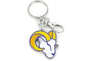 aminco NFL Los Angeles Rams Logo Heavyweight Keychain, Team Color, Standard