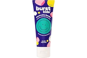 BURST Marshmallow Sparkle Kids Toothpaste with Fluoride (4oz) | Great Tasting | Flavored for Children & Toddlers | Anticavity | Dye Free & Vegan | Safe for Kids Ages 2+