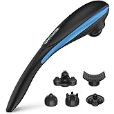 JIODTMER All Body Corded Light Soothing Vibratory Massager with 4 Attachment Heads - Gentle Relief - Massage Tools for Back, Foot, Neck, and Leg Massage