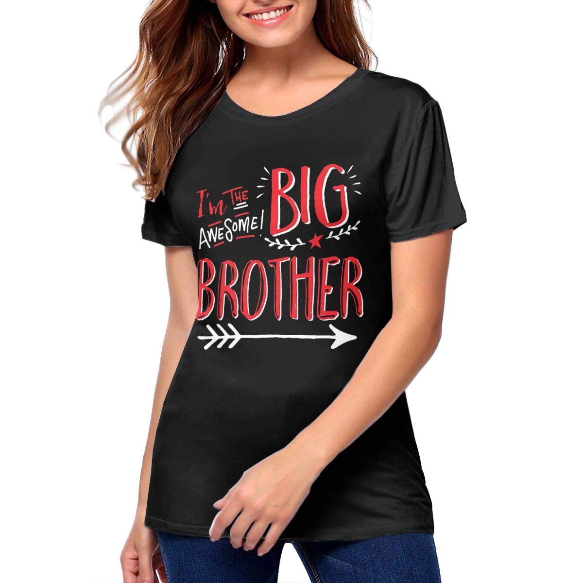 Xzksqrsweq Sibling For Big Brothers And Little Brother Beautiful Woman's T Shirt