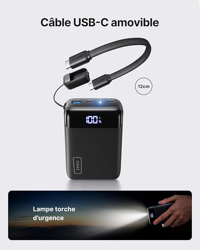 Ultra Petit 20000mAh Batterie Externe, 22.5W Charge Rapide Power Bank