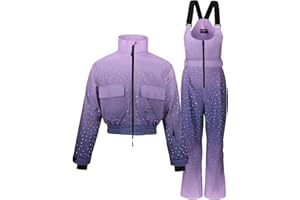 ISEE MIGGA Women Snow Suits Ski Jacket and Pants Set Waterproof Snowboarding Winter Sports