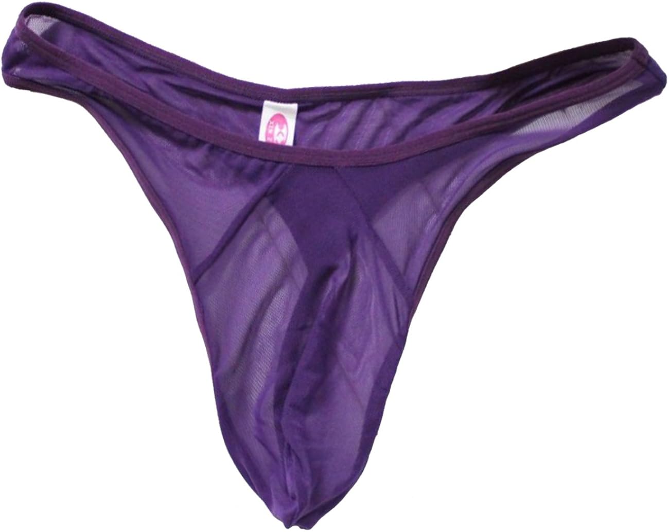 KKia Men's Sexy Sheer Mesh GString Thongs Underwear Purple Amazon.co