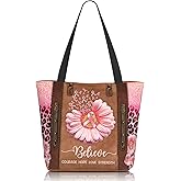 Musealia Christian Tote Bags for Women Bible Bags for Women Religious Gifts Bible Church Bag Reusable Grocery Shopping Bag