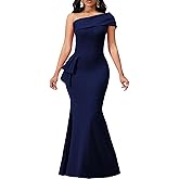Formal Dresses for Women Cocktail Sexy Off Shoulder Floor Length Long Evening Party Dress with Zipper