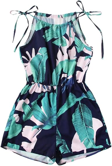 tropical romper womens