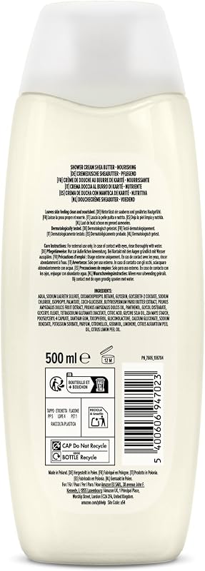 Creme de banho com manteiga de karité, 2 x 500 ml