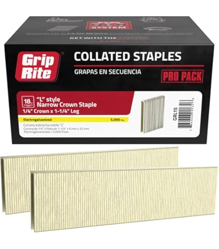 SENCO H06BAAPR 3/8" 20 Gauge 7/16" Crown Tacking Staples Galvanized Finish 1 000 Count Pack - View #13